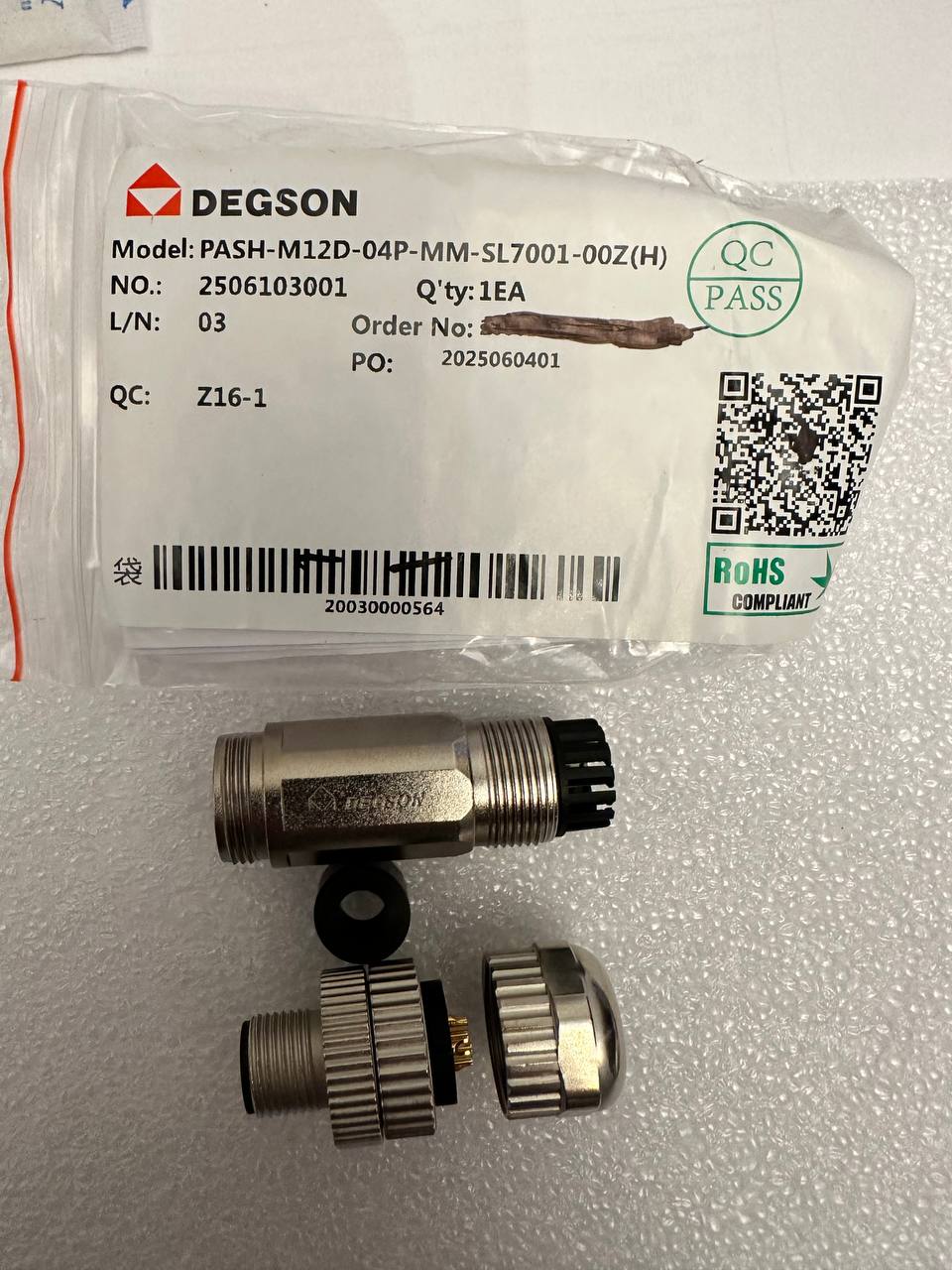 PASH-M12D-04P-MM-SL7001 Промышленный разъем M12 с D-кодом