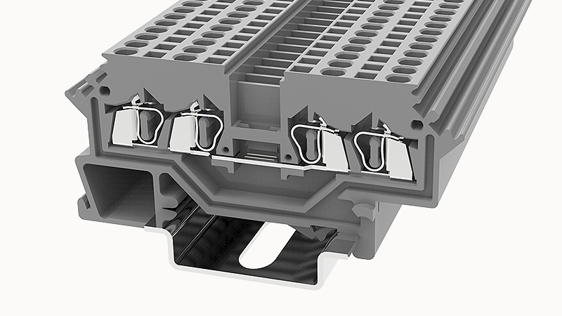 Клеммы с пружинной фиксацией провода