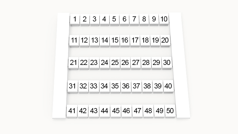 Маркировка (в кассетах) DEK5-50P-19-103Z(H)