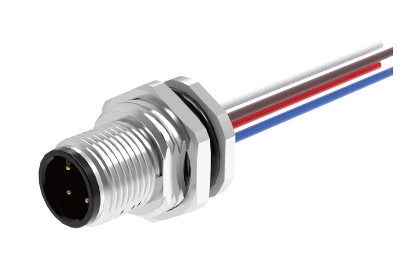 Вилочный разъем в панель M12A04C-MRHR-UC0.5