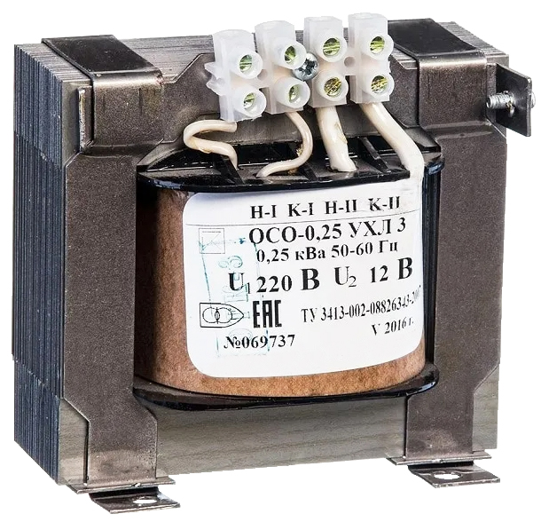 ОСО-0,25 УХЛ3 220/12, IP00, трансформатор  