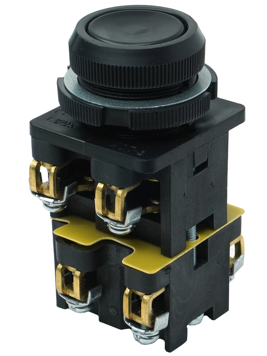 КЕ-012 У3 исп.3, черный, 2з+2р, цилиндр, IP40, 10А, 660В, выключатель кнопочный  (ЭТ)