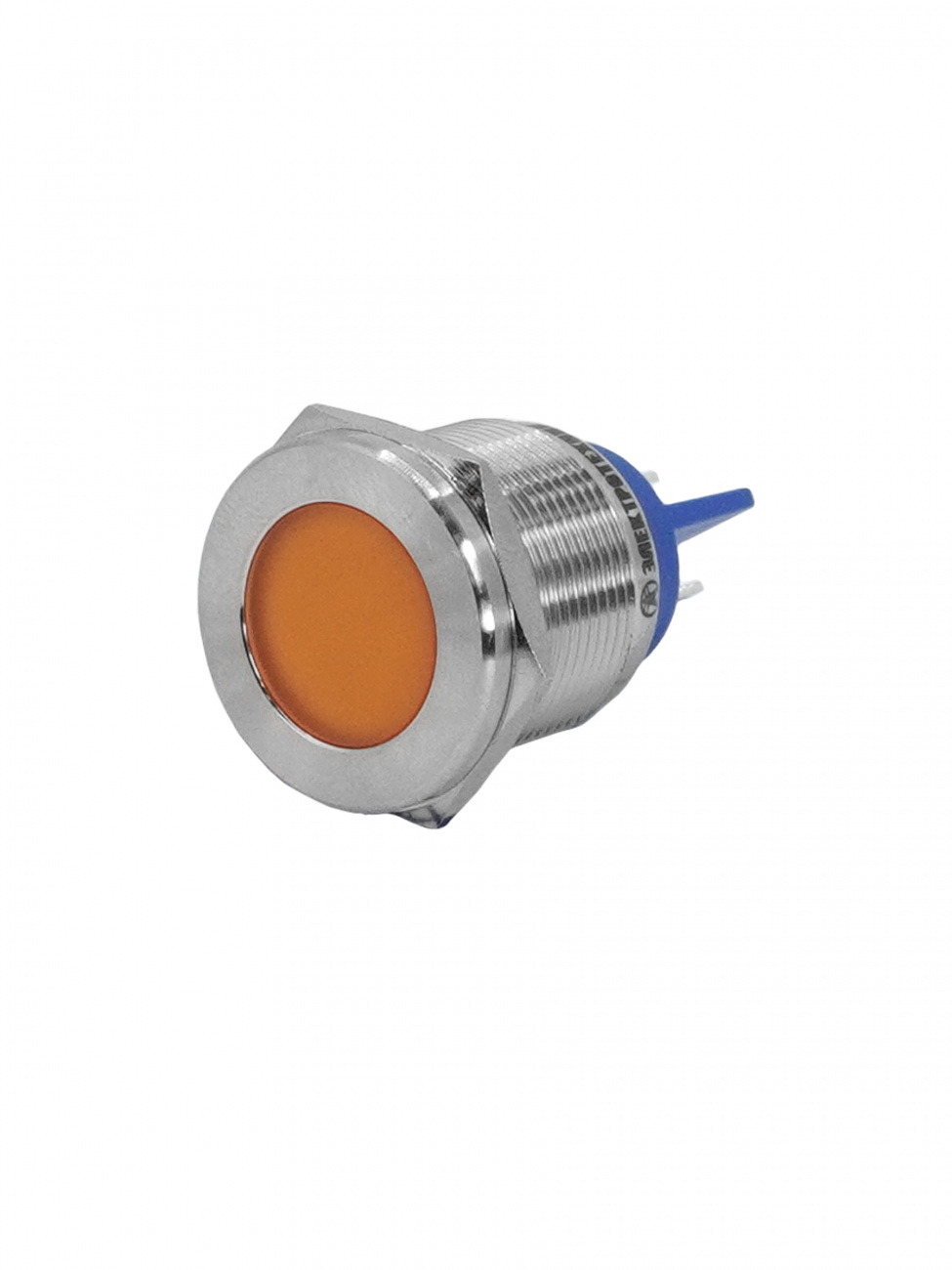 GQ22T-D/L/O/24V/S, оранжевая, металл. корпус, светодиодная матрица d=22мм, 24В AC/DC, IP67, индикаторная лампа  (ЭТ)