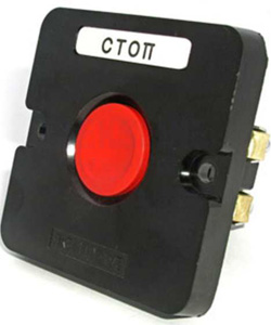 ПКЕ 122-1 У2, 10А, 660В, 1 элемент, красный цилиндр, в нишу, IP54, пост управления  (ЭТ)