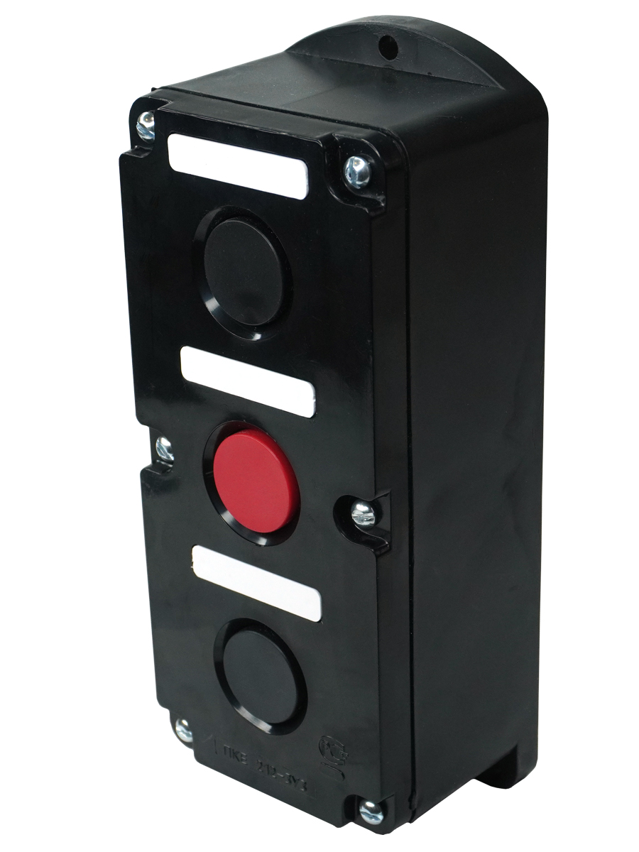 ПКЕ 212-3 У3, 10А, 660В, 3 элемента, чёрный и красный цилиндр, накладной, IP40, пост управления  (ЭТ)