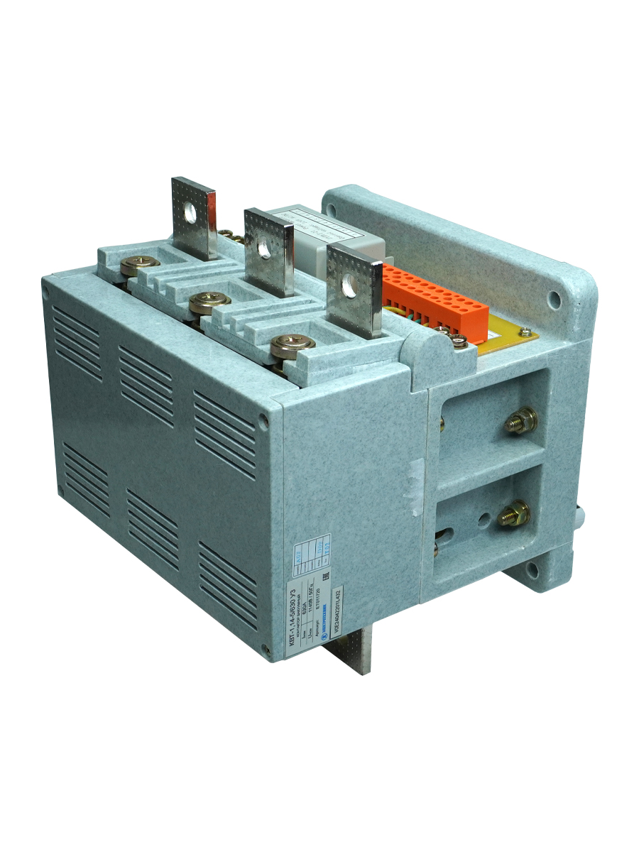 КВТ(М)-1,14-5/630-3 У3, 3п, 630А, 220В AC/DC, 3з+3р, нереверсивный, без реле, с магнитным удержанием