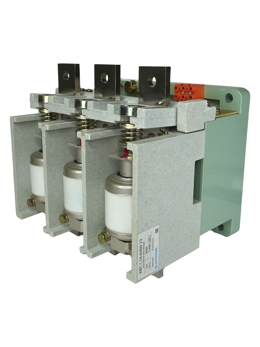 КВТ(М)-1,14-4/400-3 У3, 3п, 400А, 380В AC/DC, 2з+2р, нереверсивный, без реле, с магнитным удержанием