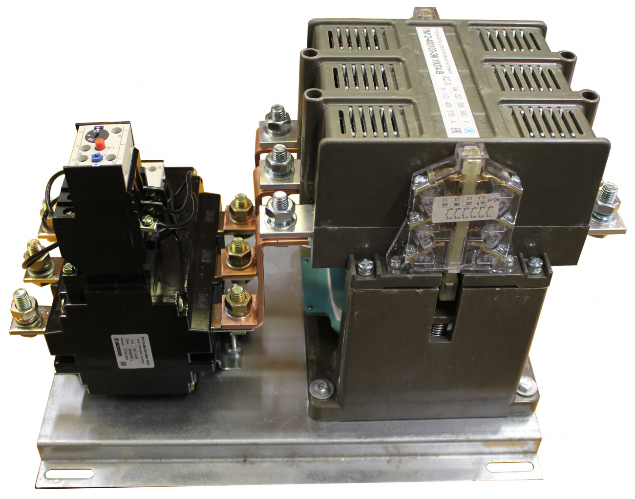 ПМ12-500200 УХЛ4 В, 380В, 4з+2р, 500А, нереверсивный, с реле РТТ12-630 320-480А, IP00  (ЭТ)