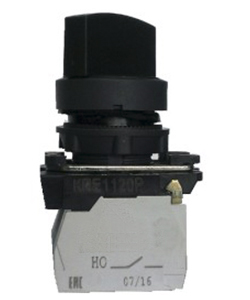 КПЕ 1511 -Р УХЛ2, чёрный, 1но+1нз, ручка с фиксацией на 2 положения, IP54  (ЭТ) 