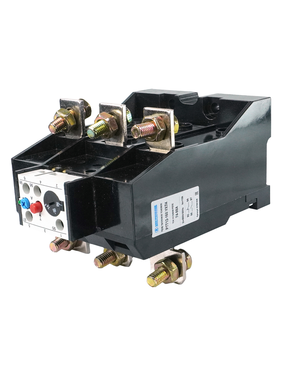 РТТ12-160  74-98А УХЛ4, 660В/50Гц, 1з+1р, автоматический и ручной возврат, IP00  (ЭТ)