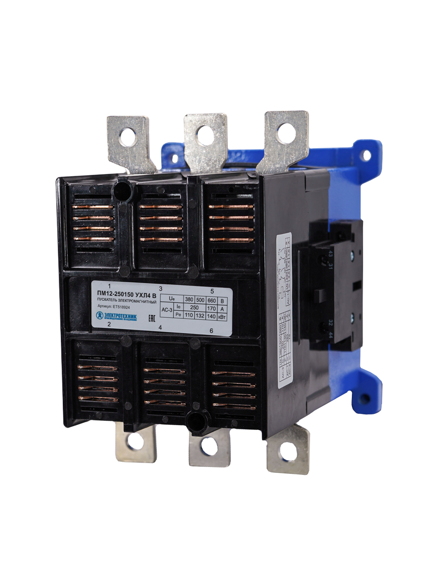 ПМ12-250150 УХЛ4 В, 380В, 2з+2р, 250А, нереверсивный, без реле, IP20  (ЭТ)