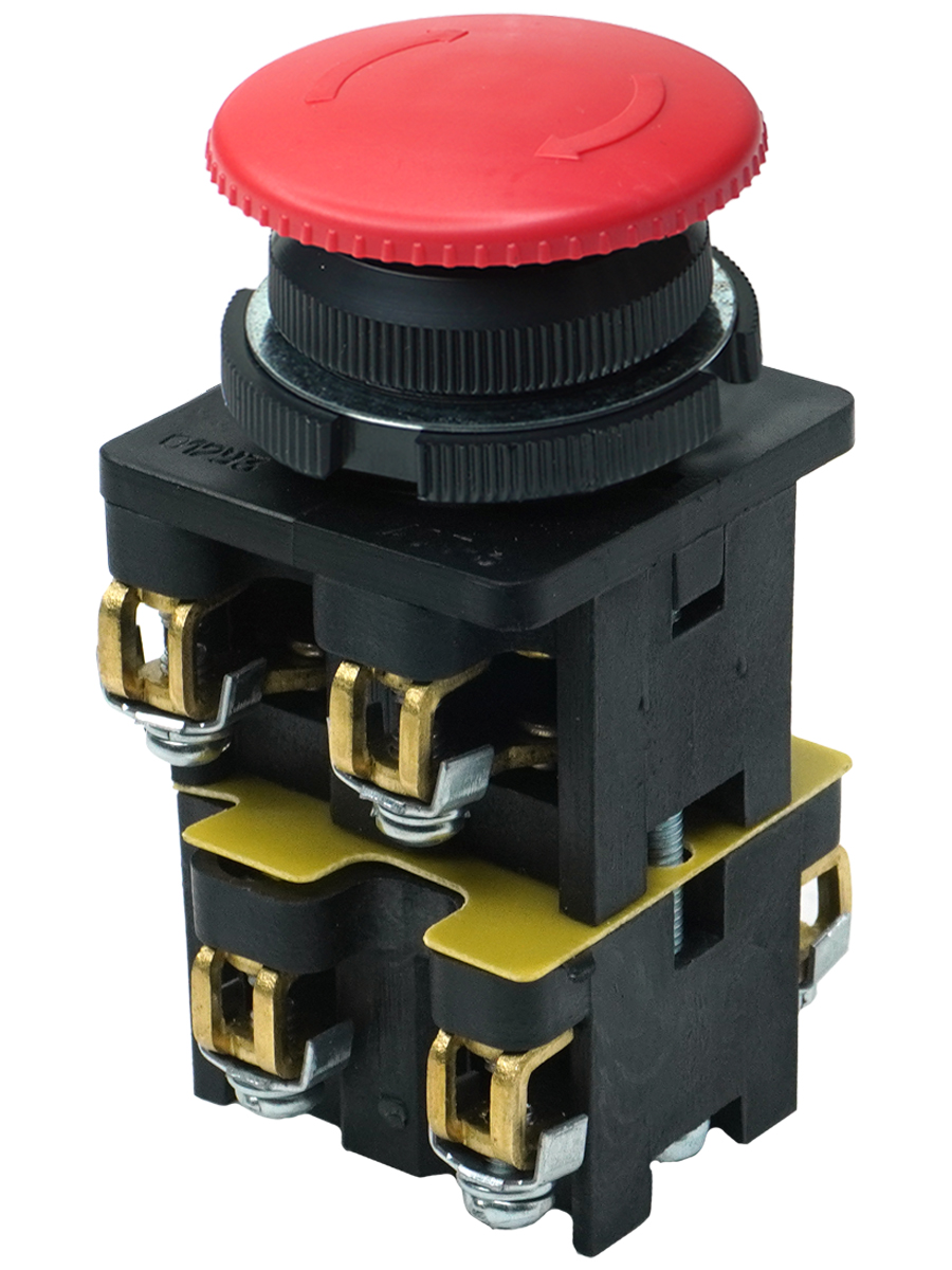 КЕ-022/3, красный, 2з+2р, гриб без фиксации, IP40, 10А, 660В  (ЭТ)