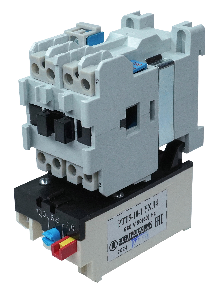 ПМ12-010200 УХЛ4 В, 110В, 1з, 10А, нереверсивный, с реле РТТ5-10-1 7,0-10,0А , IP00  (ЭТ)(Китай)