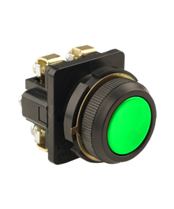 КЕ-011/2, зелёный, 1з+1р, цилиндр, IP40, 10А ,660В  (ЭТ)