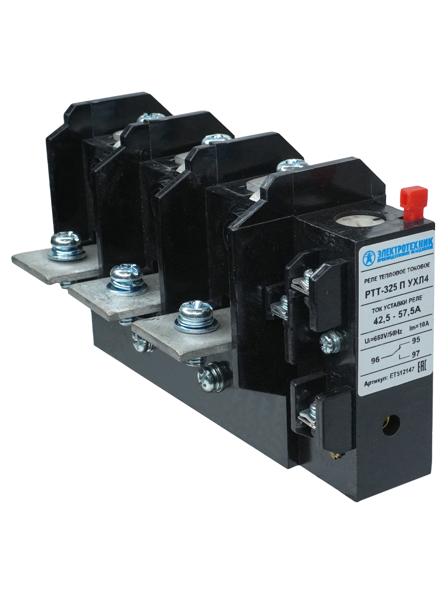 РТТ-325 П УХЛ4,  50А, 42,5 - 57,5А, 660В/50Гц, 1з+1р, ручной возврат, IP00  (ЭТ)