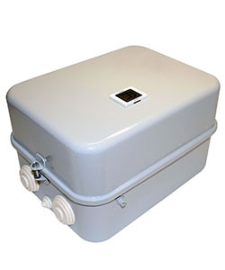 ПМ12-063241 У3 В, 380В, 2з+2р, 63А, нереверс., с реле 53,5-63,0А, в корпусе IP40, с кнопкой R  (ЭТ)