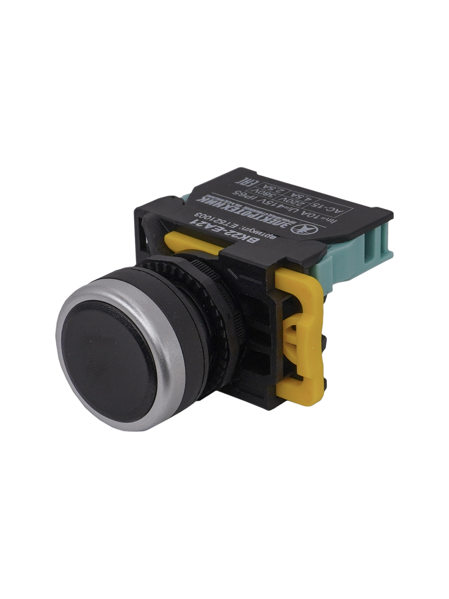 ВК22-EA21-65У1, чёрный, 1НО, цилиндр, d22мм, IP65  (ЭТ)