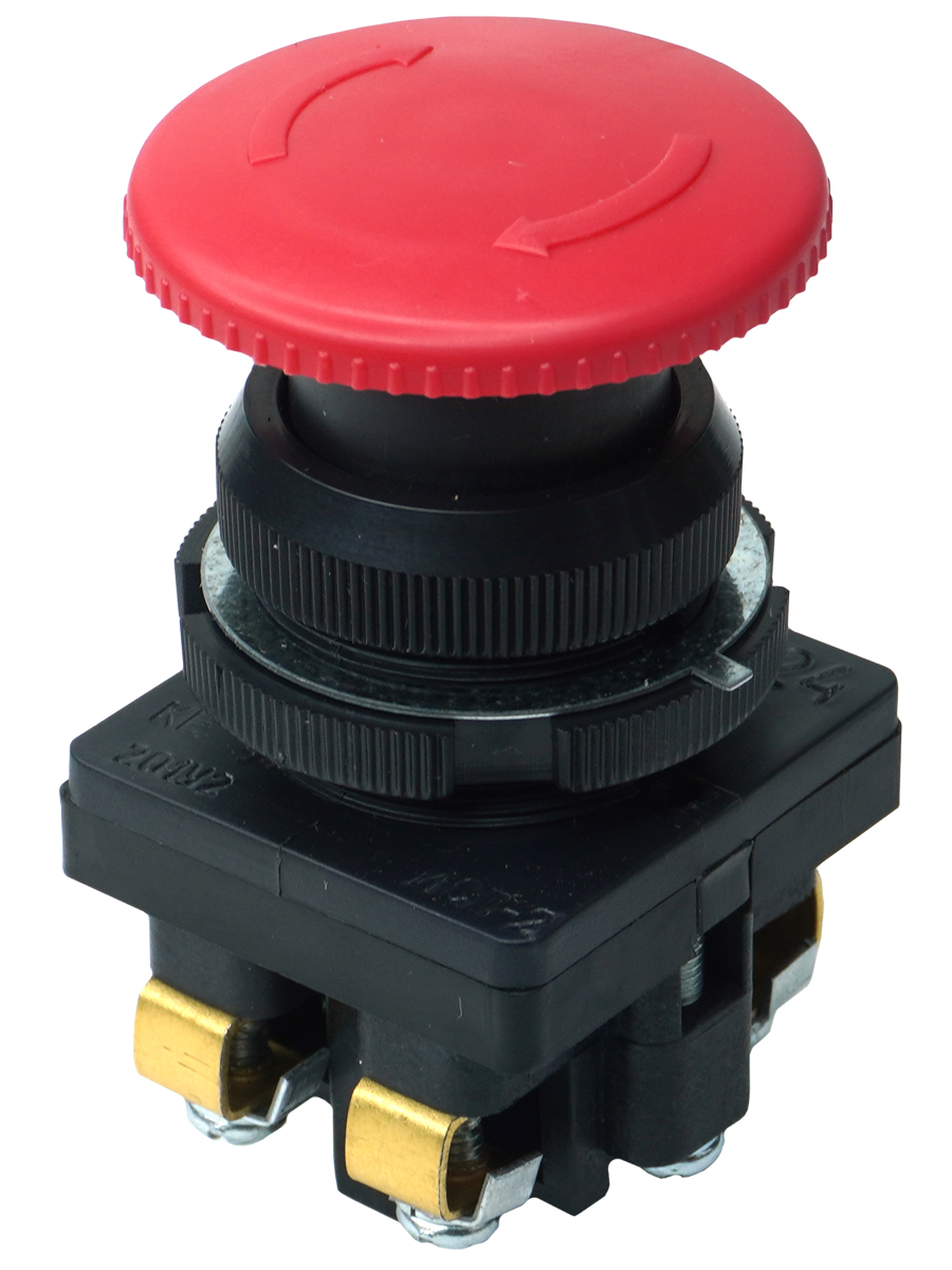 КЕ-201/2, красный, 1з+1р, гриб с фикс., IP54, 10А ,660В  (ЭТ)