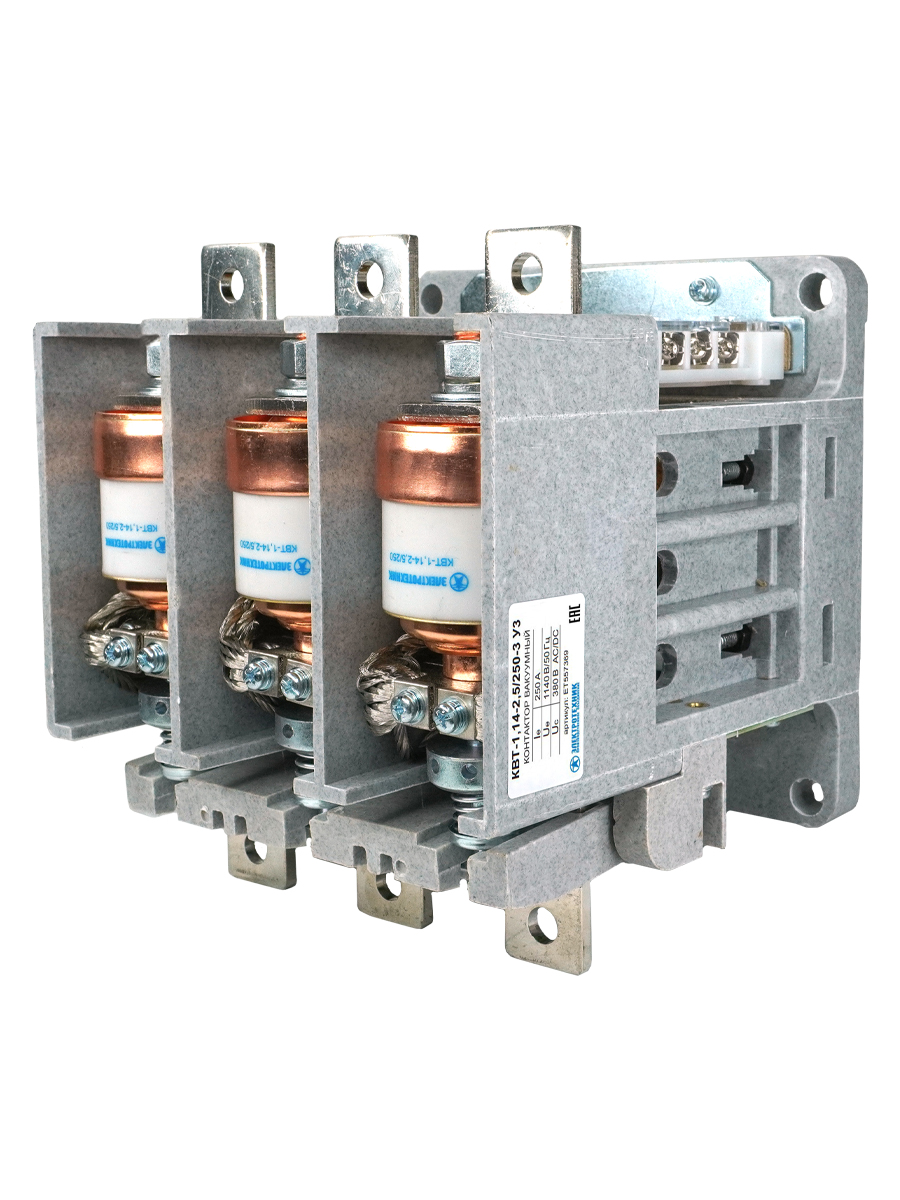 КВТ-1,14-2,5/250-3 У3, 3п, 250А, 380В AC/DC, 4з+3р, нереверсивный, без реле, IP00  (ЭТ)