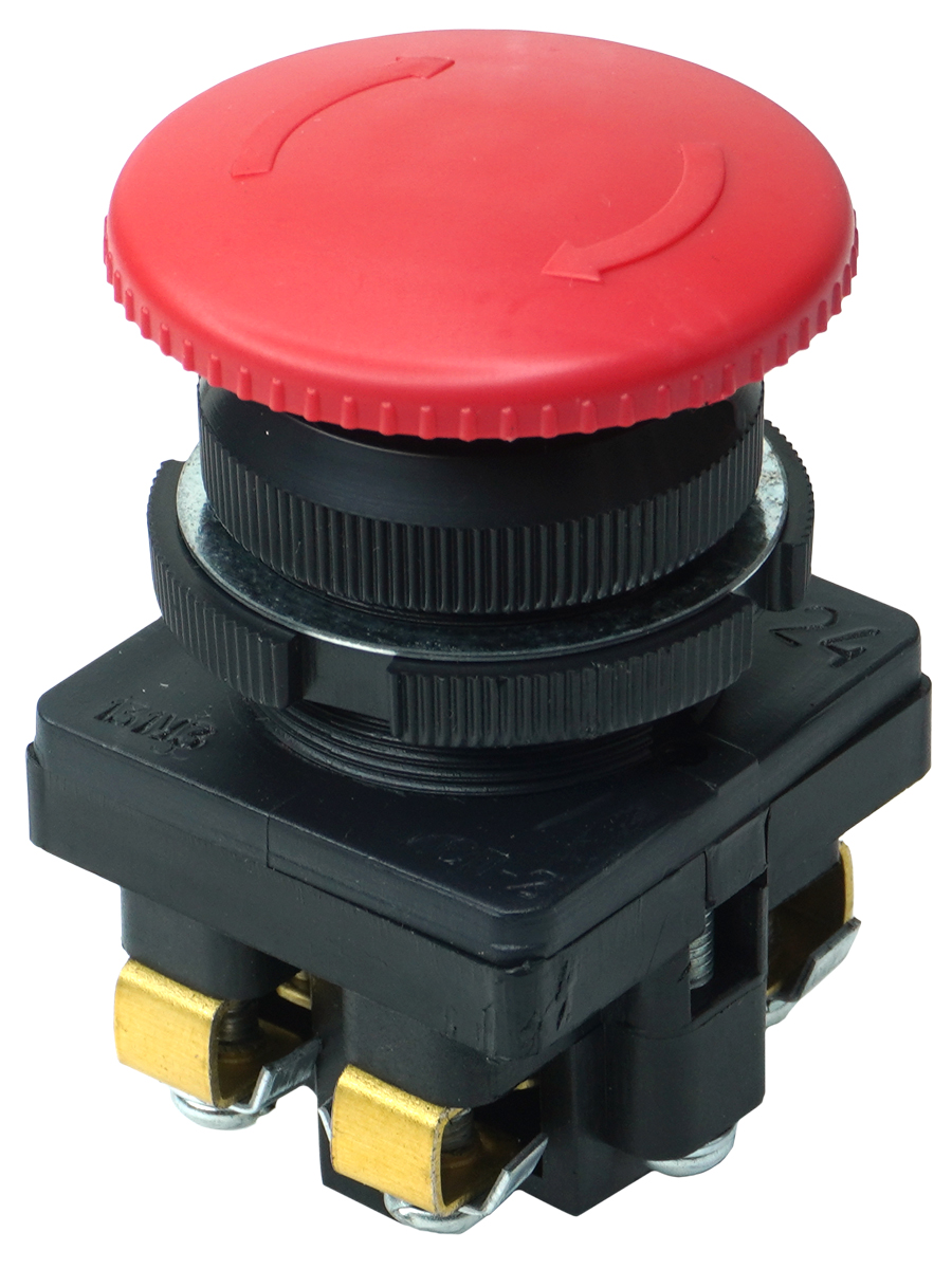 КЕ-131/2, красный, 1з+1р, гриб с фикс., IP40, 10А ,660В  (ЭТ)