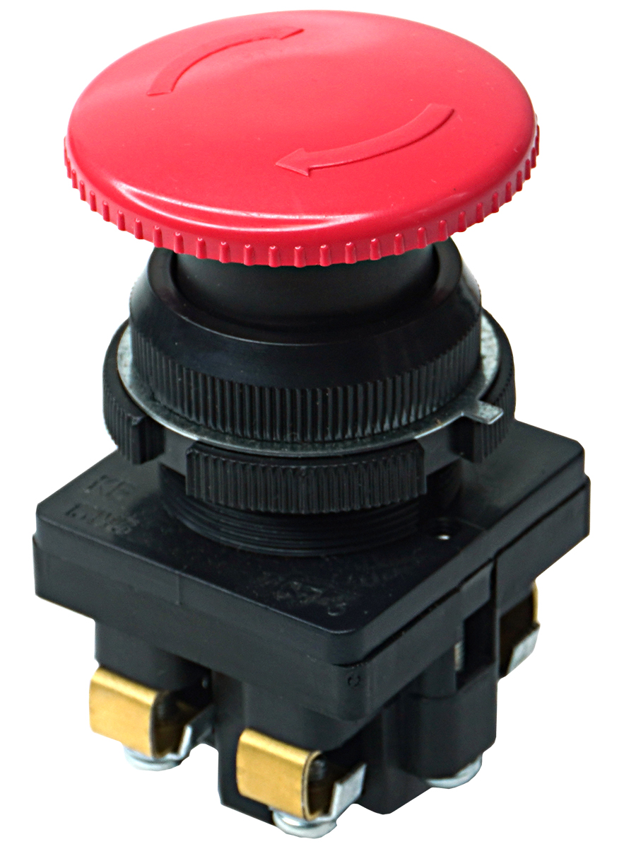 КЕ-131/3, красный, 2р, гриб с фикс., IP40, 10А ,660В  (ЭТ)