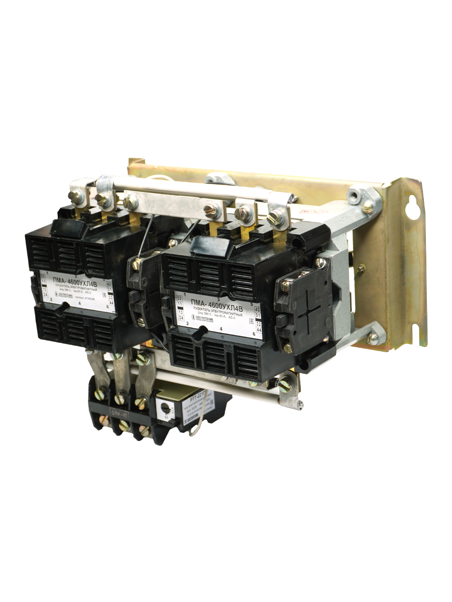 ПМА-4602 УХЛ4 В, 380В, 4з+4р, 63А, реверсивный, с реле РТТ-221П 42,5-57,5А, IP00  (ЭТ)