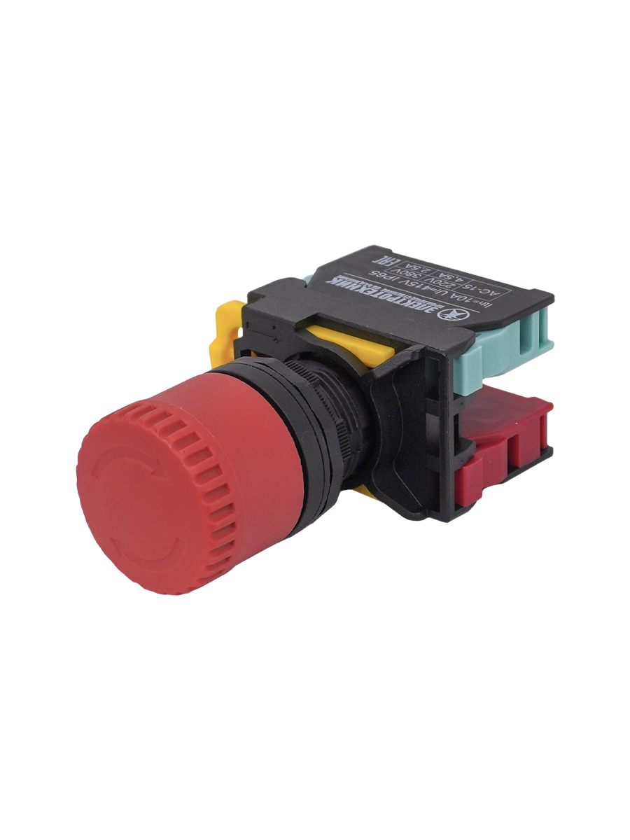 ВК22-ES445-65У1, красный, 1НО+1НЗ, гриб с фиксацией 30мм, d22мм, IP65  (ЭТ)
