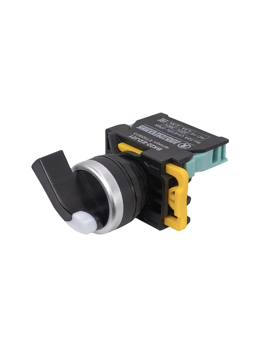 ВК22-EDJ21-65У1, 1НО, на 2 положения с фиксацией I-O, длинная рукоятка, d22мм, IP65  (ЭТ)