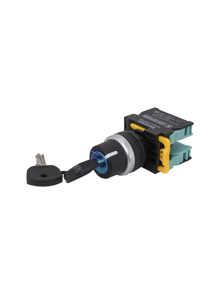 ВК22-EG33-65У1, 2НО, на 3 положения замок с ключом I-O-II, d22мм, IP65  (ЭТ)