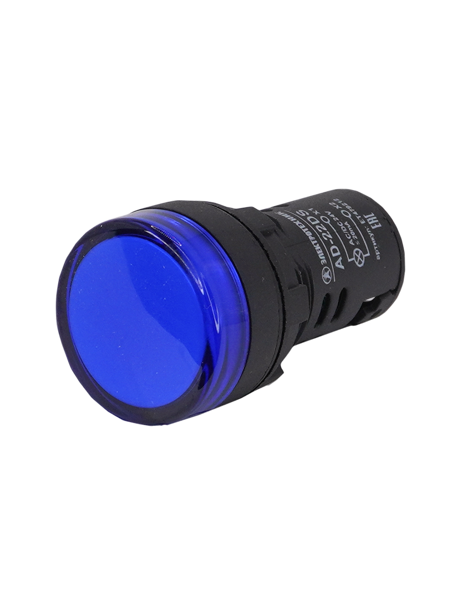 AD-22DS, синяя, светодиодная матрица d=22мм, 24В AC/DC, IP65  (ЭТ)