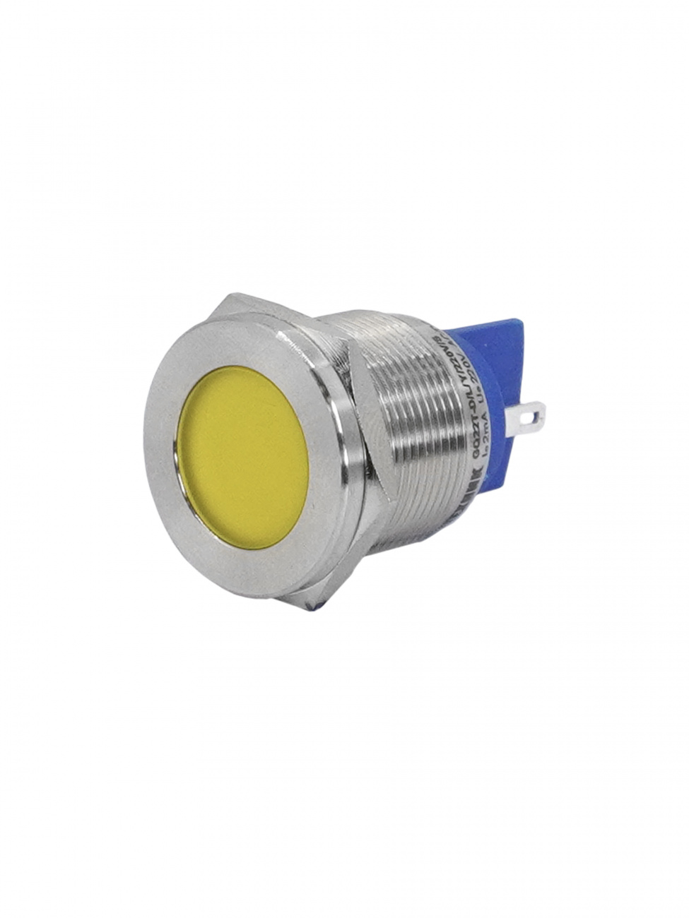 GQ22T-D/L/Y/220V/S, жёлтая, металл. корпус, светодиодная матрица d=22мм, 220В AC/DC, IP67  (ЭТ)