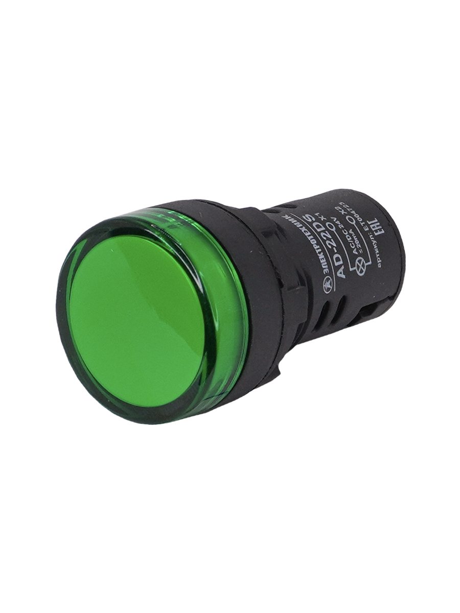 AD-22DS, зелёная, светодиодная матрица d=22мм, 24В AC/DC, IP65  (ЭТ)