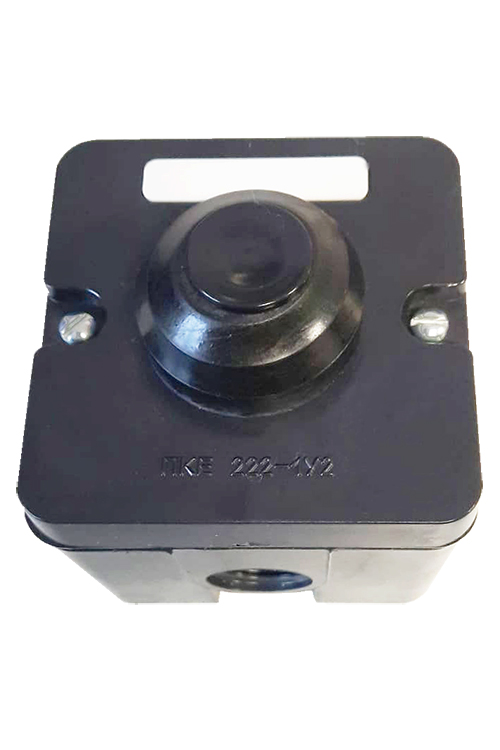 ПКЕ 222-1 У2, 10А, 660В, 1 элемент, чёрный цилиндр (с протектором), накладной, IP54  (ЭТ)