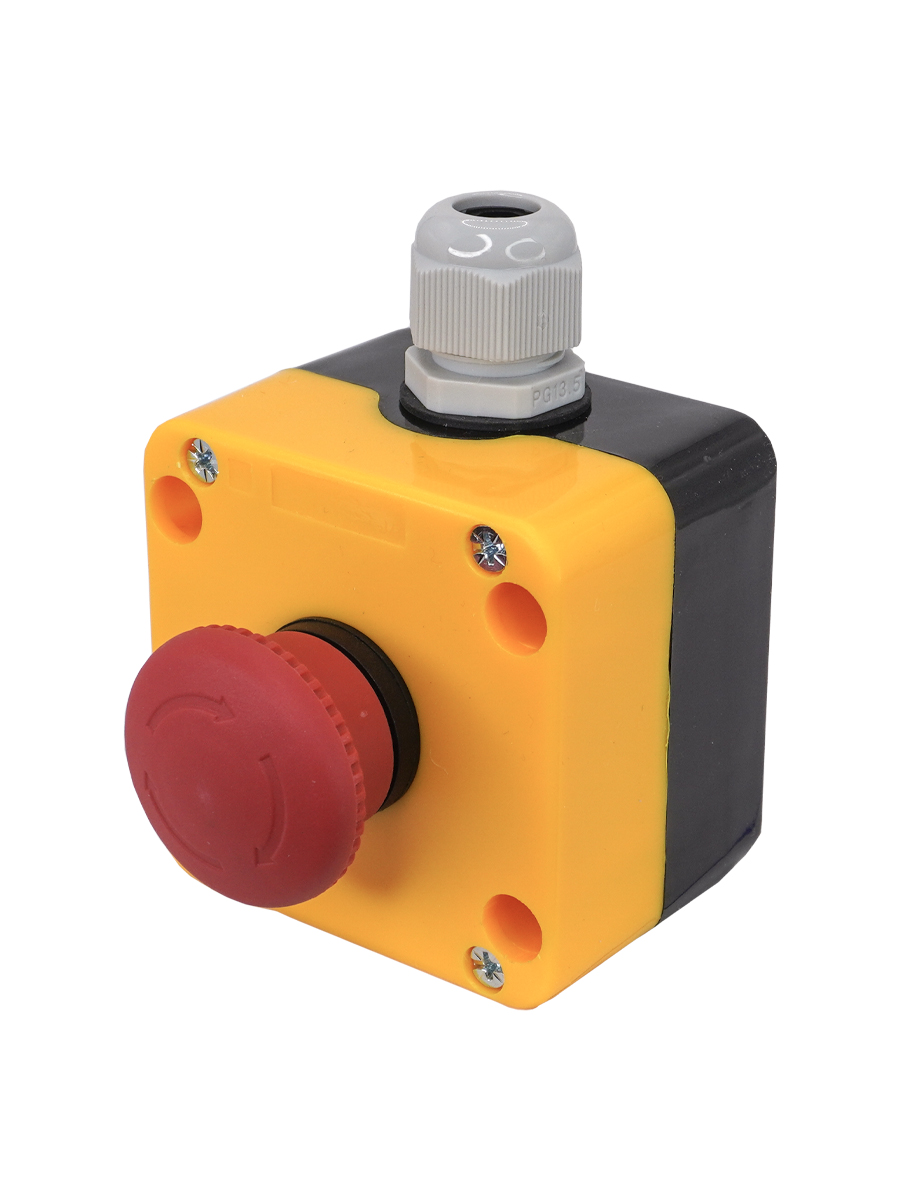 ПКУ22-K178E-65У1, 1 красный гриб с фиксацией (НО+НЗ), IP65  (ЭТ)