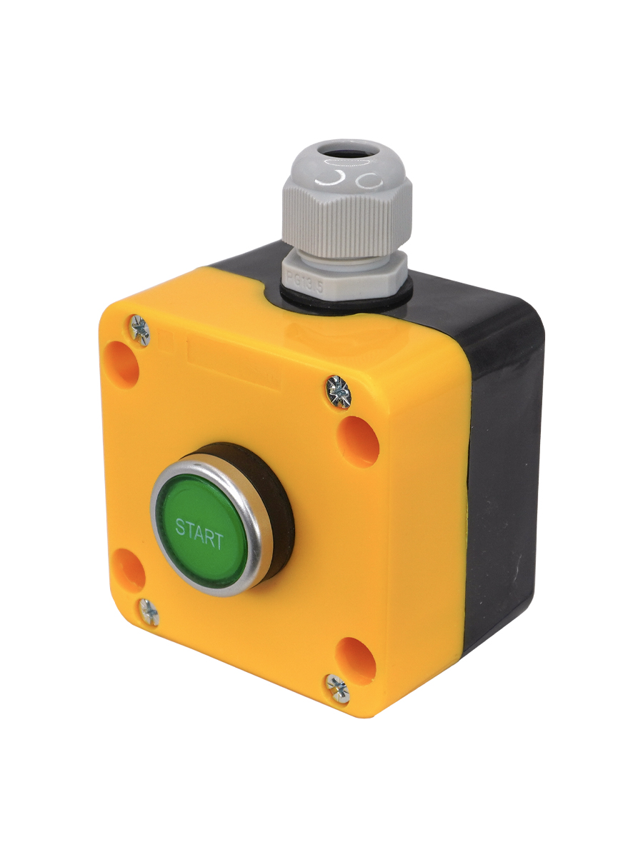 ПКУ22-1031-65У1, 1 зелёный цилиндр "Start" (НО), IP65  (ЭТ)