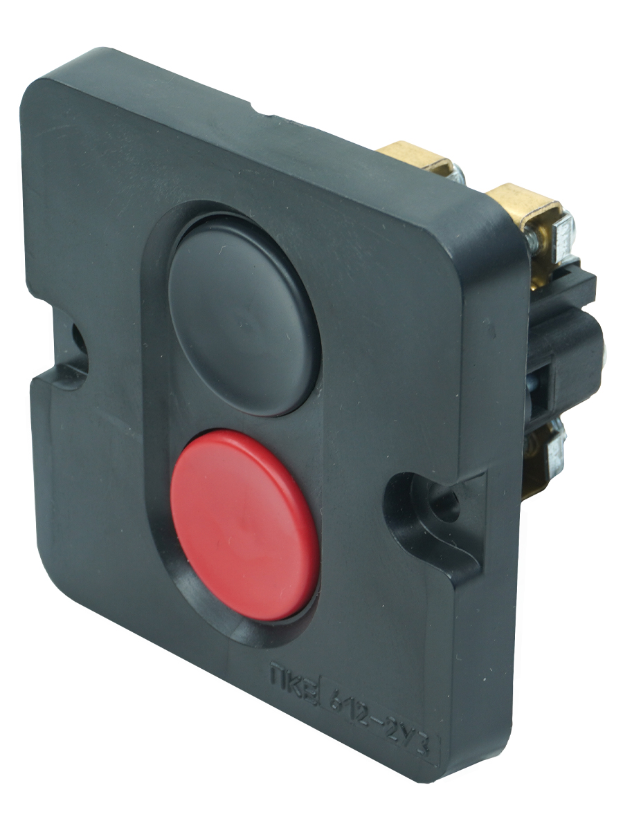 ПКЕ 612 У3, 10А, 660В, чёрный и красный цилиндр, в нишу, IP40  (ЭТ)