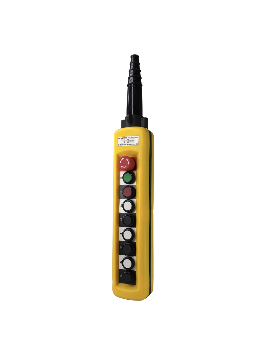 ПКТ-66БПС У2,IP65,2 скорости,БЛОКИРОВКА+ПУСК,стоп,вверх,вниз,влево,вправо,вперёд,назад,13NO+1NC(ЭТ)