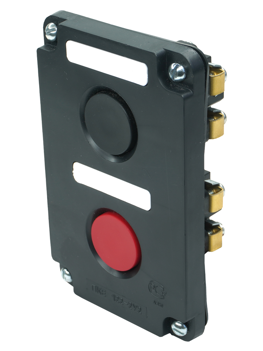 ПКЕ 122-2 У2, 10А, 660В, 2 элемента, чёрный и красный цилиндр, в нишу, IP54  (ЭТ)